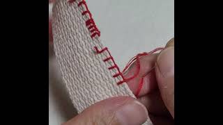 버튼홀스티치 기초바느질 buttonhole stitch 한장의 원단으로 하는 버튼홀스티치 #버튼홀스티치 #손바는질 #기초바는질