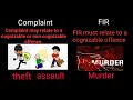 difference between complaint and fir by adv vishnupriya sivaji