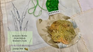 Adding my duck #roxysjournalofstitchery #slowstitch #applique #handembroidery #embroidery