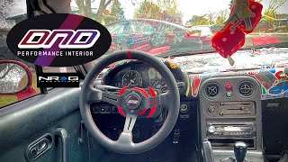 NEW DND STEERING WHEEL AND NRG 3.0  QUICK RELEASE for my mx5 Miata!! (Unboxing, review and install)