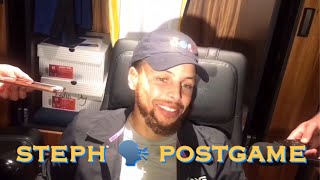 [HD] Full STEPH CURRY postgame from Klay’s locker: soul of DubNation at Chase? + MORE!