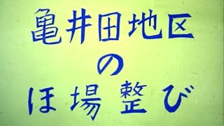 亀井田地区のほ場整備