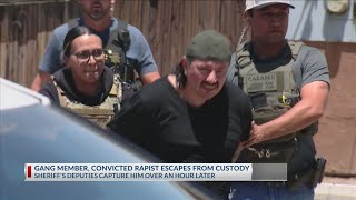 Gang member, convicted rapist escapes from custody