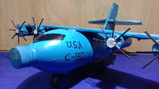 How to make Lockhead  C  130 Airplane from Plastic Bottlole