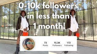 How I Gained 10k Followers On Instagram Only 1 Month!
