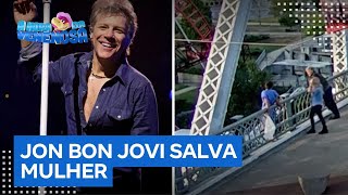 Durante gravação de clipe, Bon Jovi salva mulher que ia pular de ponte nos EUA