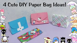 4 Cute DIY Paper Bag Ideas | Easy Paper Craft Tutorials