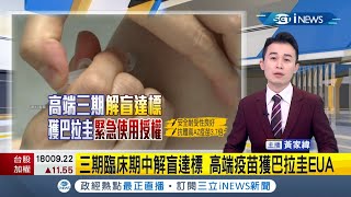 #iNEWS最新 新冠疫苗好消息! 高端疫苗三期臨床期中\