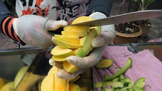 미친속도! 과일 자르기 달인 모음 / crazy speed! amazing fruit cutting skill - thai street food