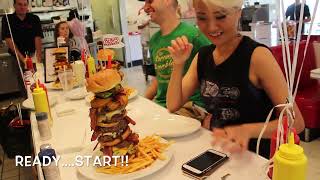 Ruby’s 3 5lb Burger “Stack Attack” Challenge | 35th Anniversary Celebration | RainaisCrazy