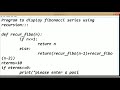 Python Tutorial | Program for fibonacci series using recursion