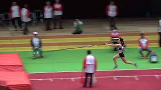 Tomomi ABIKO 4m35(3rd attempt)Ｆ ×我孫子智美(Women OPEN)2018 U20 NATIONAL INDOOR Pole Vault final