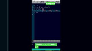 “In QBasic,the CIRCLE command is used to easily draw round shapes.#QBasic #Circle #Graphics #Coding”