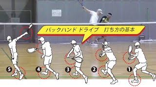 バックハンド　ドライブ　基本の打ち方