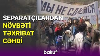 Erməni qadınlar Laçın yoluna yürüş etmək istədi - BAKU TV