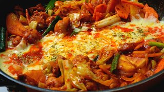 What is a good Korean food recipe for Halloween? Cheese Dakgalbi!