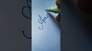 #Aadi in #cursive writing | requested name #shortsvideo