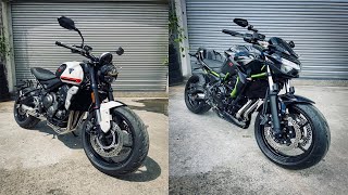 Live exhaust showdown between the Kawasaki Z650 and Triumph Trident 660! 🏍🏍🔥🔥🔥