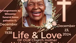 Celebrating the life \u0026 love of Mother Judith D. Taylor - Bell 11:00 AM