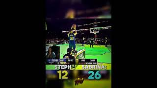 Steph vs Sabrina 3pt shootout🔥🐐🎯. #nba #steph #basketball #stephencurry #nbaedit