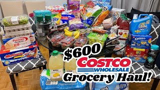 $600 HUGE MONTHLY COSTCO GROCERY HAUL 2022 | GROCERY PREP AND FRIDGE RESTOCK