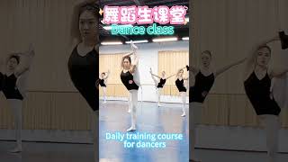 中国舞蹈学生日常舞蹈训练，软开踢腿压腿。Daily dance training for Chinese dance students, including soft opening, kicking