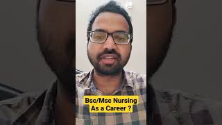 Bsc/Msc Nursing As a Career ? Dr Sai Chandra MBBS DNB Ortho