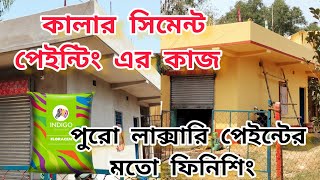 কালার সিমেন্টের পেইন্টিং, দেখলে মনে হবে লাক্সারি পেইন্ট, colour cement painting work