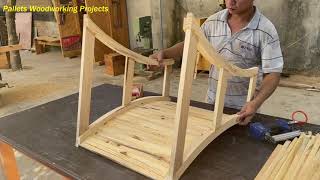 Very Unique Creative Woodworking Project | Build a Table With The Most Fancy Design You've Ever Seen