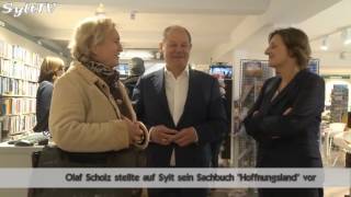 Bürgermeister der Stadt Hamburg Olaf Scholz stellte auf Sylt sein neues Sachbuch vor