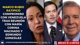 Marco Rubio ratificó compromiso con Venezuela tras reunión con María C Machado y Edmundo González