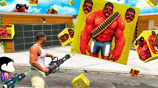 GTA 5 : FRANKLIN Opening BIGGEST "RED GOD HULK" LUCKY BOXES in GTA 5! (GTA 5 mods)
