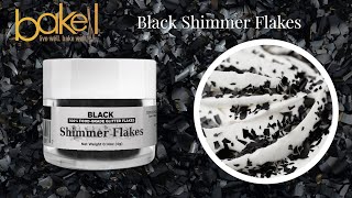 Edible Shimmer \u0026 Glitter Flakes - Black Shimmer Flakes | Cupcake Decorating Ideas | Bakell®