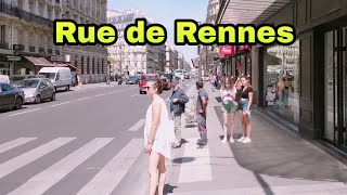 🇫🇷 Walking tour in Paris : Rue de Rennes 🚶