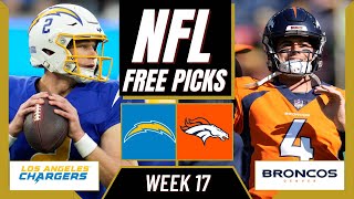 CHARGERS vs. BRONCOS NFL Picks and Predictions (Week 17) | NFL Free  Picks Today