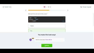 8 Module 1 Quiz | Introduction to Python | Sololearn 2026