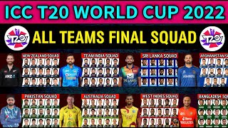 ICC T20 Cricket World Cup 2022 - All Teams Final Squad | All Teams Final Squad T20 World Cup 2022 |