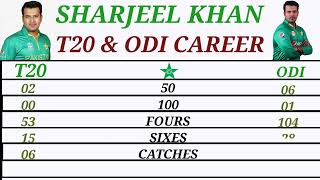 Sharjeel Khan batting career 2022 | T20 & Odi batting career