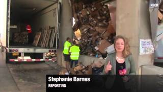 Truck accident leaves packages scattered on highway - CNN Video