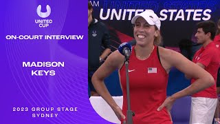 Madison Keys On-Court Interview | United Cup 2023 Group C
