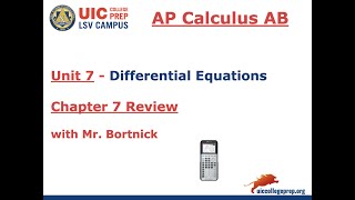 AP Calculus AB - Chapter 7 End of Unit Review