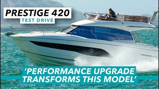 This pocket flybridge packs a punch | Prestige 420 review | Motor Boat & Yachting