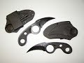 Knife Review Smith & Wesson black claw neck knife with sheath emergency survival #swhrt2