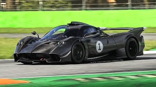 2022 Pagani Huayra R (w/ Mufflers) testing at Monza: Accelerations, Rev Limiter