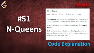N-Queens | Live Coding with Explanation | Leetcode - 51