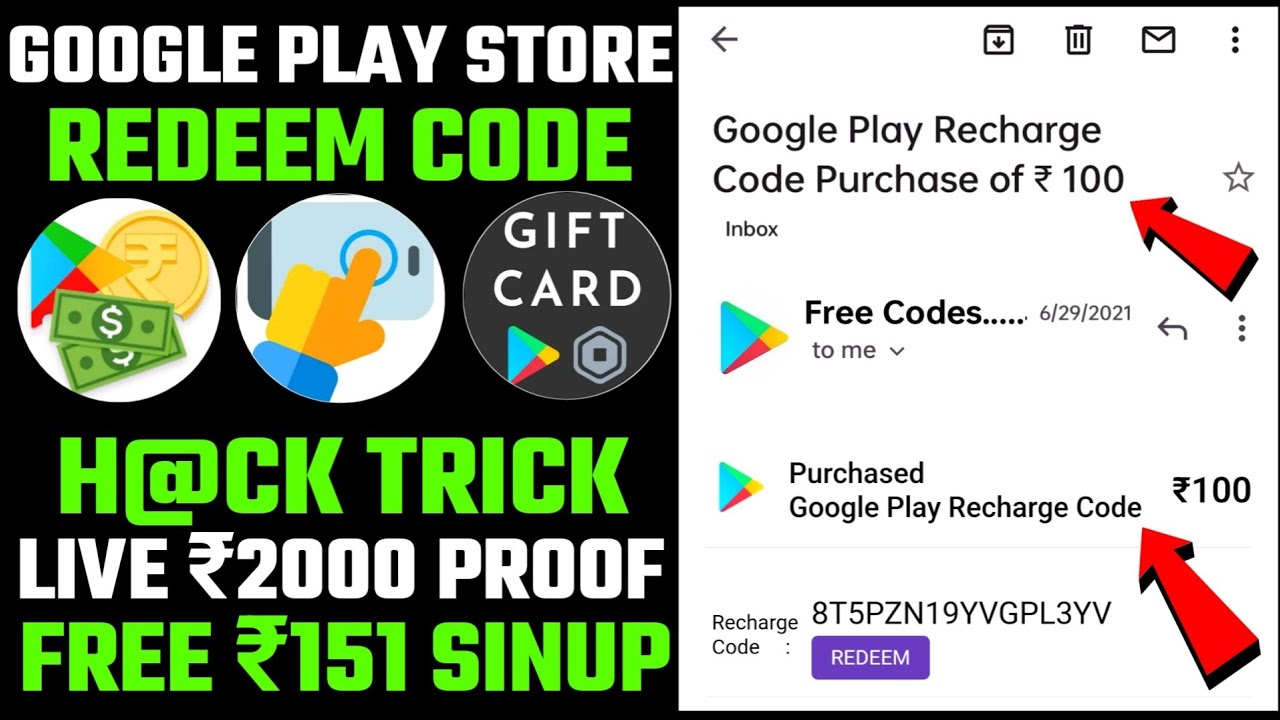 100% How To Get Free Redeem Code | Google Play Redeem Code Free ...