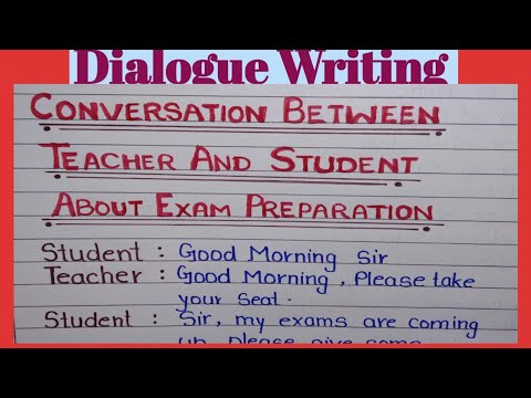 Conversation Between Teacher And Student About Exam Preparation ...