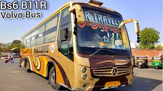 MR TRAVELS' NEW  BS6 B11R BUS JOURNEY | 2 CRORE Ki Super Luxury Multi Axle AC Sleeper Bus |#bus