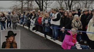 Lisa Marie Presley ongoing funeral live stream service Graceland Memphis