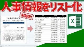 【エクセル】人事情報を簡単にリスト化！上司にほめられる資料作成方法を習得！(超わかりやすいエクセルEXCEL講座)